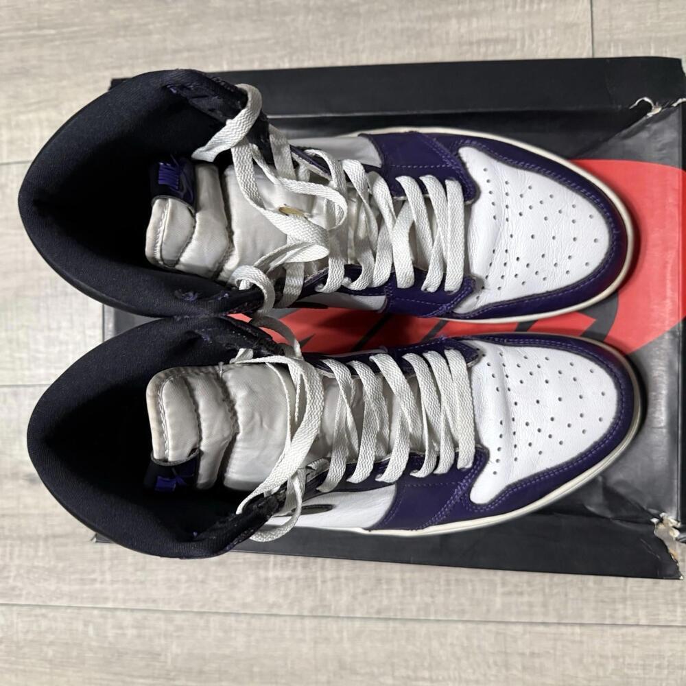 Nike Air Jordan 1 Retro OG High 2.0 Court Purple 555088 500 Size 11.5 men - Picture 6 of 11